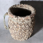 Vintage Japanese Pottery Octopus Trap Takotsubo Barnacles Rope Vase8