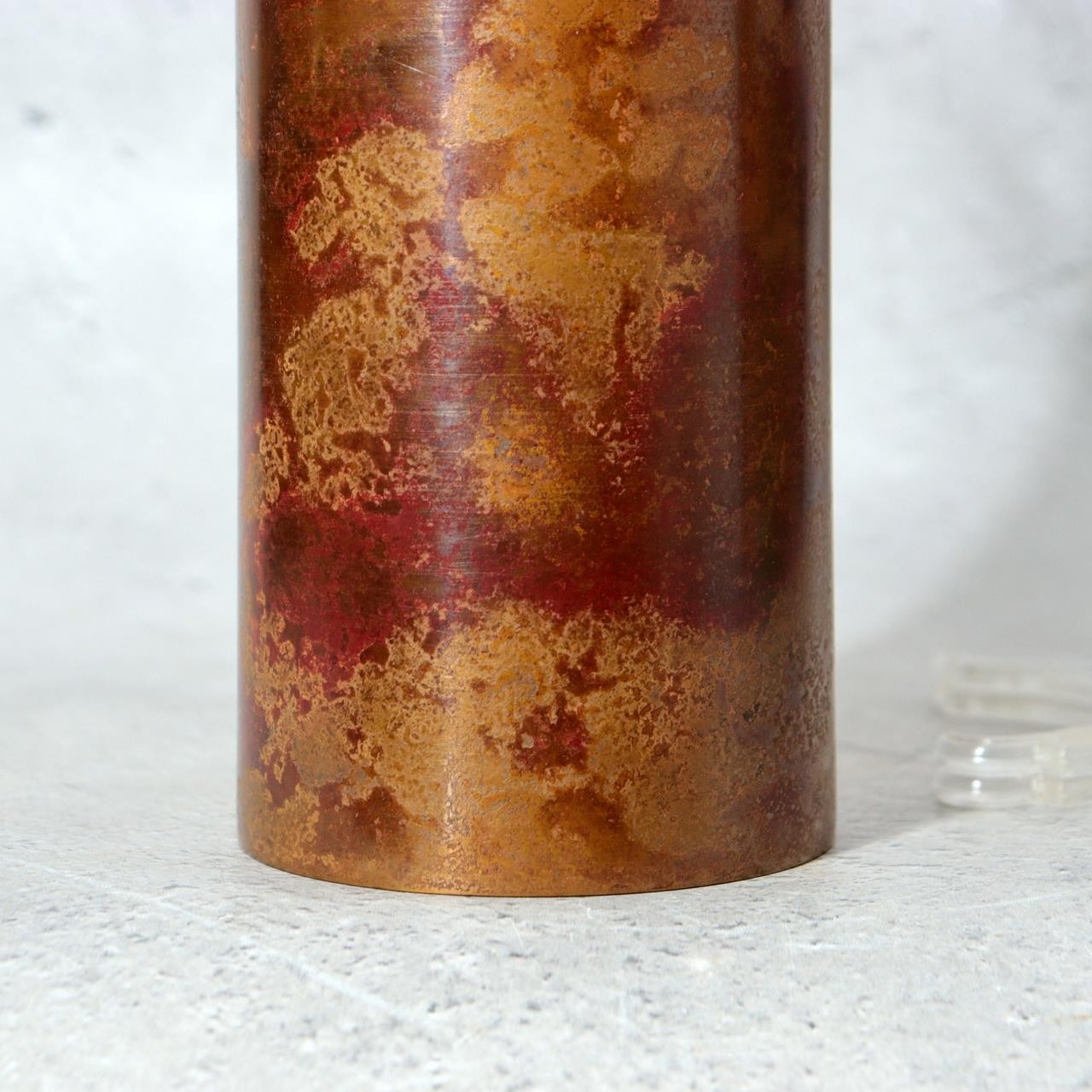 Japanese Takaoka Copperware Bronze Flower Vase Traditional Craft Shin BV77112