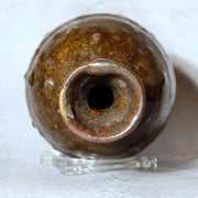 Antique Early Joseon Dynasty Iron Glaze Tokkuri Sake Bottle Brown Pottery KRS1794