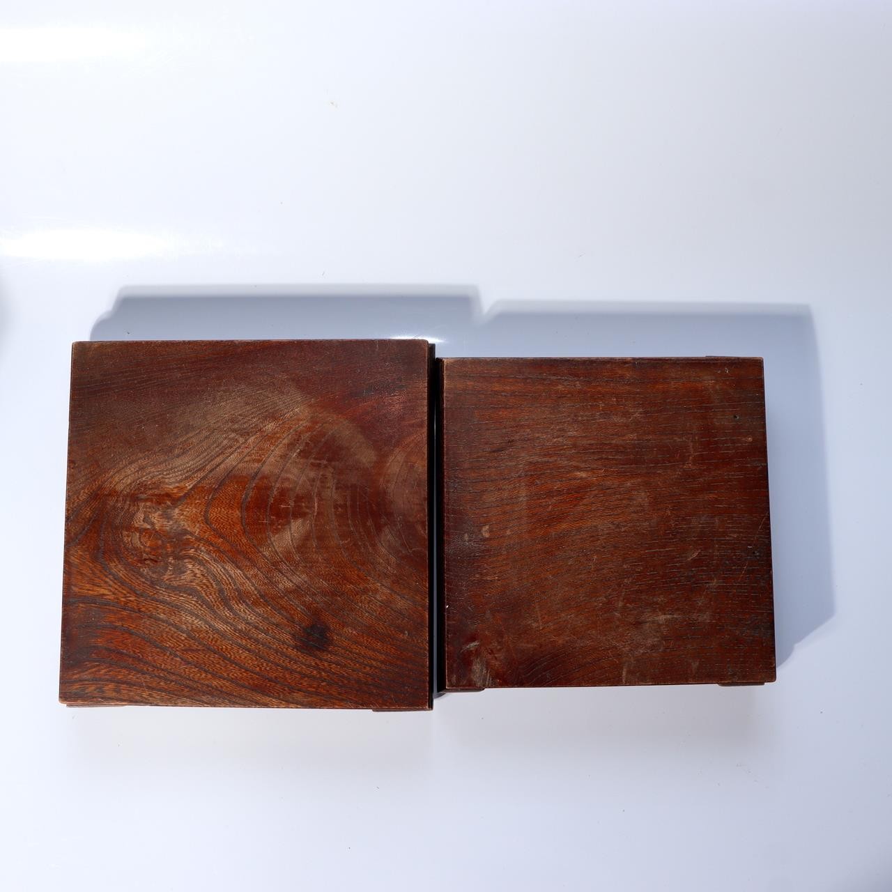 Japanese Vintage Wooden Suiseki Bonsai Display Stand Base Set of 5 WO6044