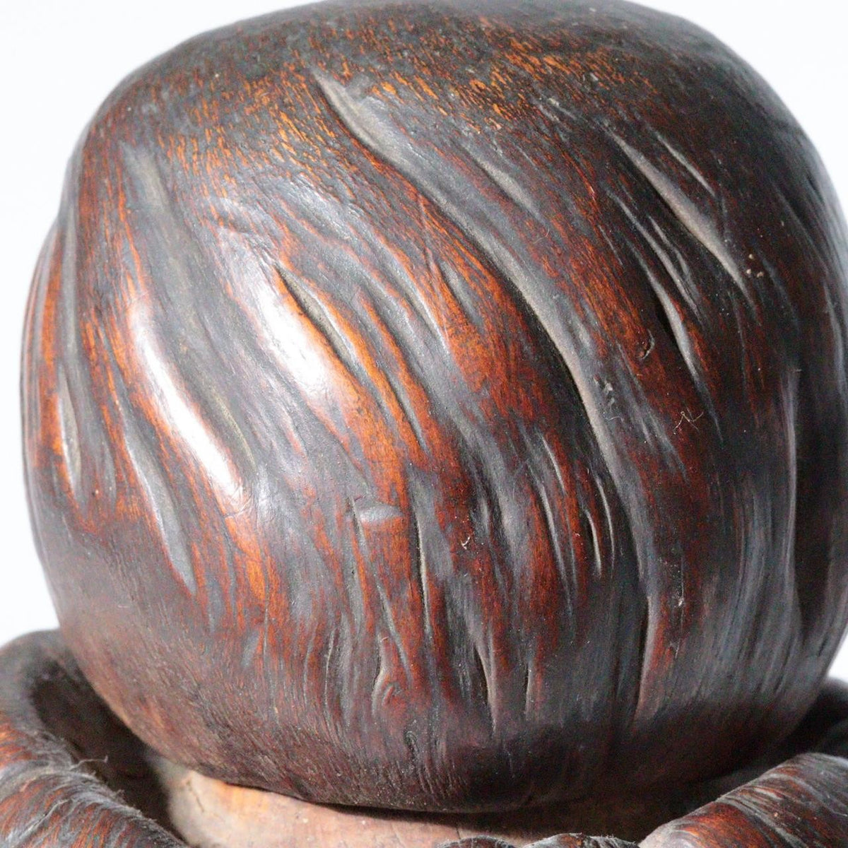 Vintage Japanese Natural Wood Root Carving Owl Figure Okimono WO66513