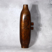 Vintage Japanese Modernist Bronze Vase  Brutalist Industrial Sculpture 1.8kg1