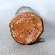 Japanese Vintage Oribe Ware Vase Kita Gama Kiln Abstract Forest Design 24cm4