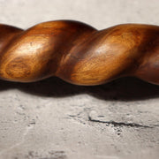 Japanese Antique Wooden Staff Shimenawa Spiral Twist Nyoi Buddhist Shinto 54cm16