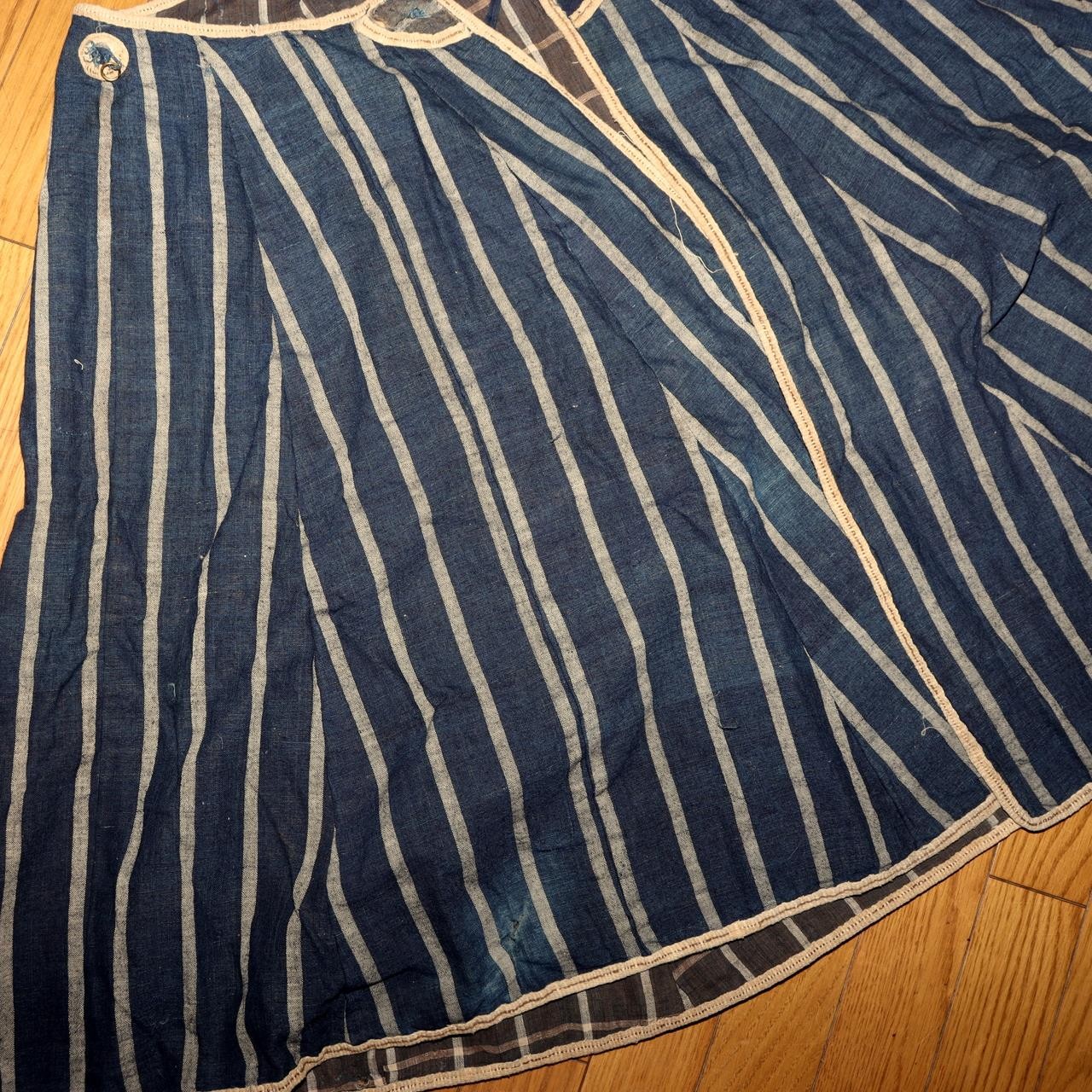 Japanese Antique Boro Kappa Rain Cape Indigo Cotton Kakishibu Paper Lined14