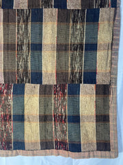 Vintage Japanese Sakiori Rag Weaving Kofu Textile Striped Rug BRKW19117
