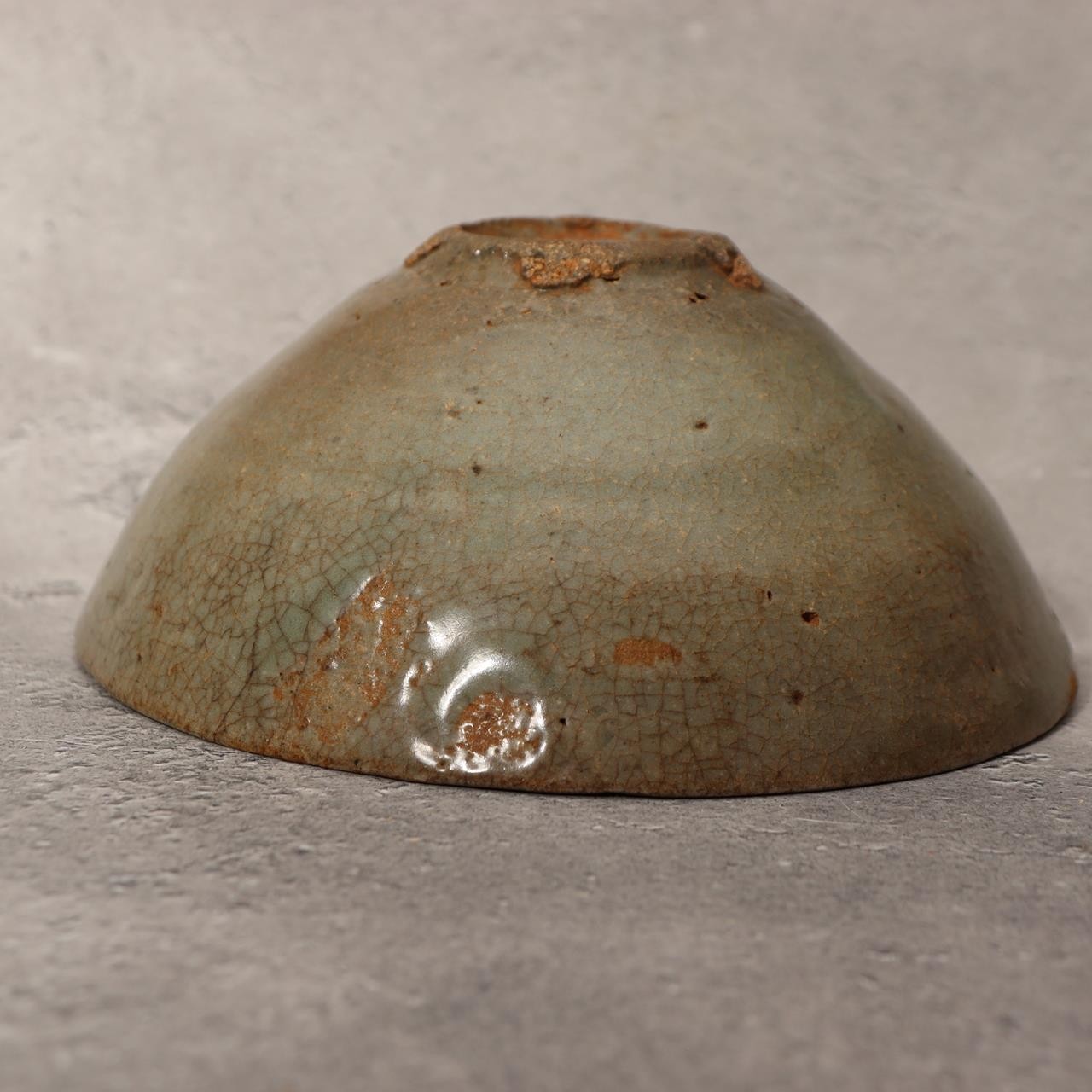 Antique Korean Celadon Tea Bowl Early Joseon Dynasty Sunakodai Kintsugi Box9