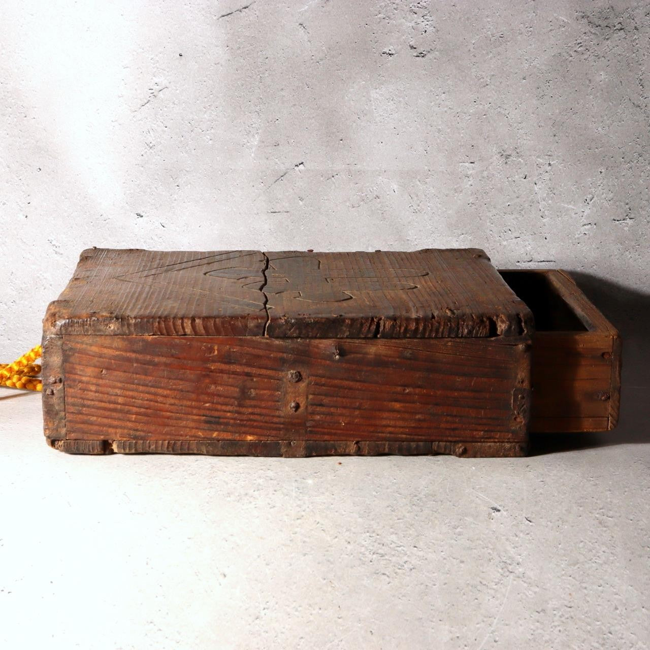 Japanese Antique Wooden Drawer Box House Marked “Yama-sa” No.3 Meiji Era WO5538