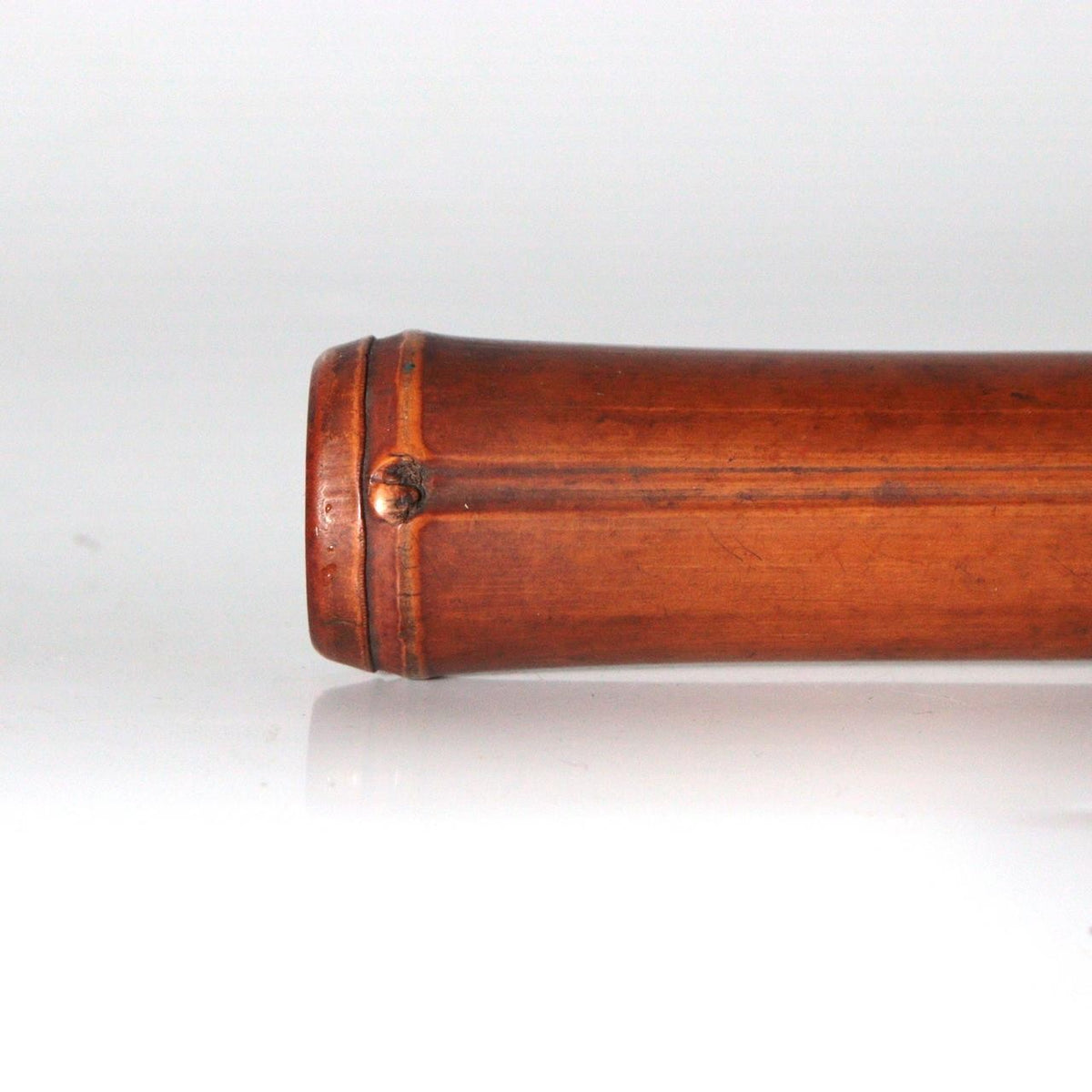Antique Japanese Meiji Bamboo Kiseru Pipe Case Tobacco Container Chigiri Repair12