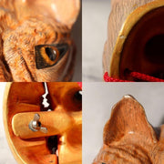 Japanese Wood Mask Bakedanuki Yokai Monster Signed Yoshino Tadao Market Fresh6