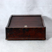 Japanese Vintage Tambour Roll-Top Wooden Box - "Jabara" Slatted Lid Showa Era8