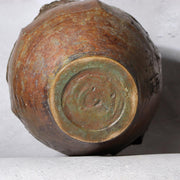 Large Japanese Master Bronze Vase by Hirai Shoho Cire Perdue Relief Fruit Motif6