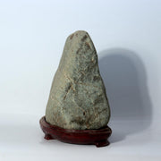 Vintage Japanese Suiseki Viewing Stone with Carved Wooden Daiza Base3