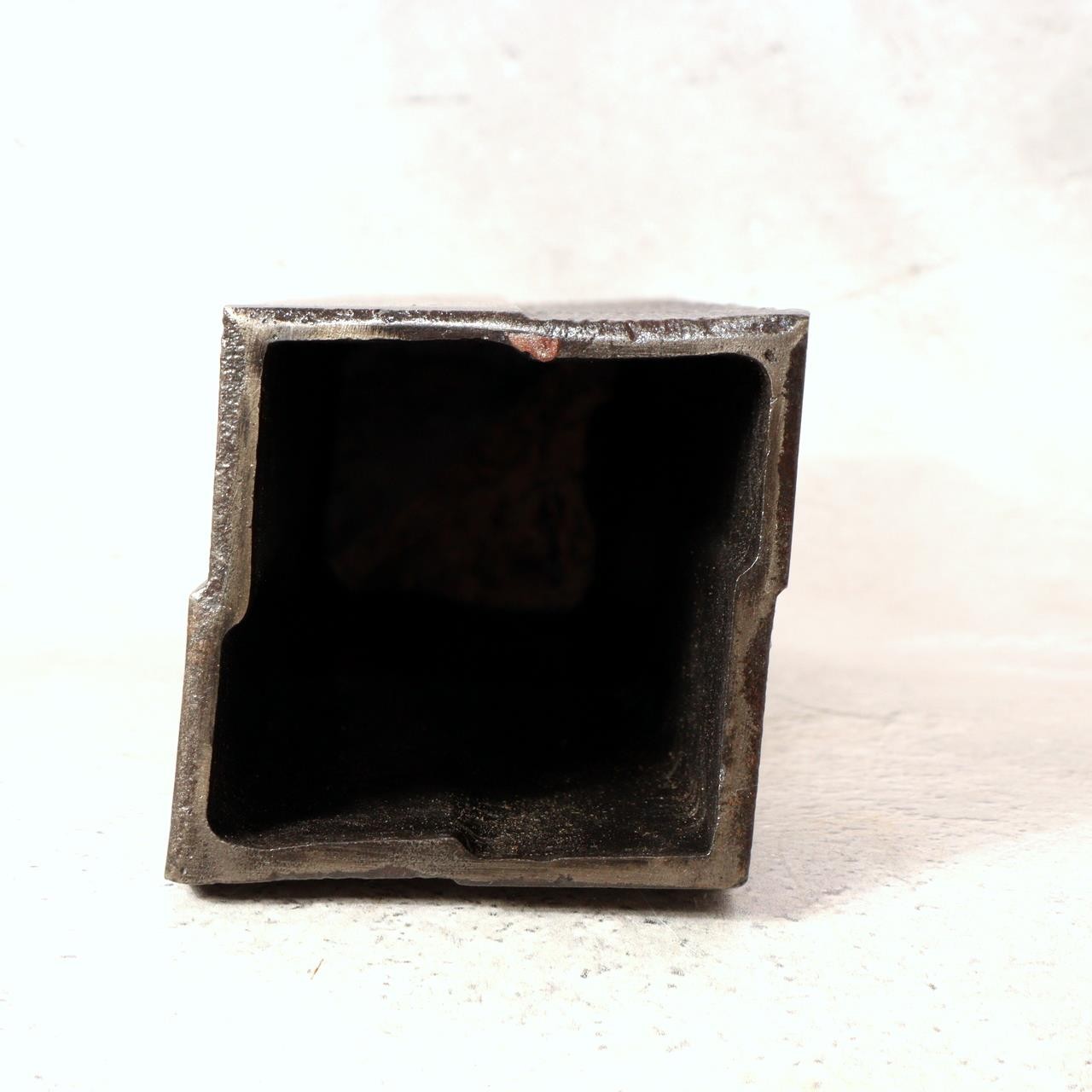 Living National Treasure Keiten Takahashi Iron & Flowing Copper Fusion Vase5