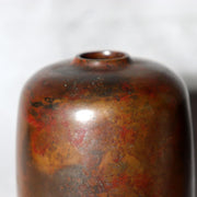 Japanese Cast Bronze Vase - Naoki Hara - Signed Tomobako Box Ikebana BV7407
