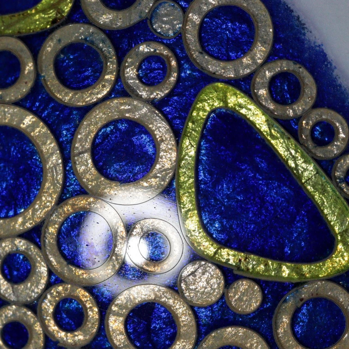 Japanese Cloisonne Enamel Silver Rim Vase Hiroaki Ota Abstract Motif Tomobako12