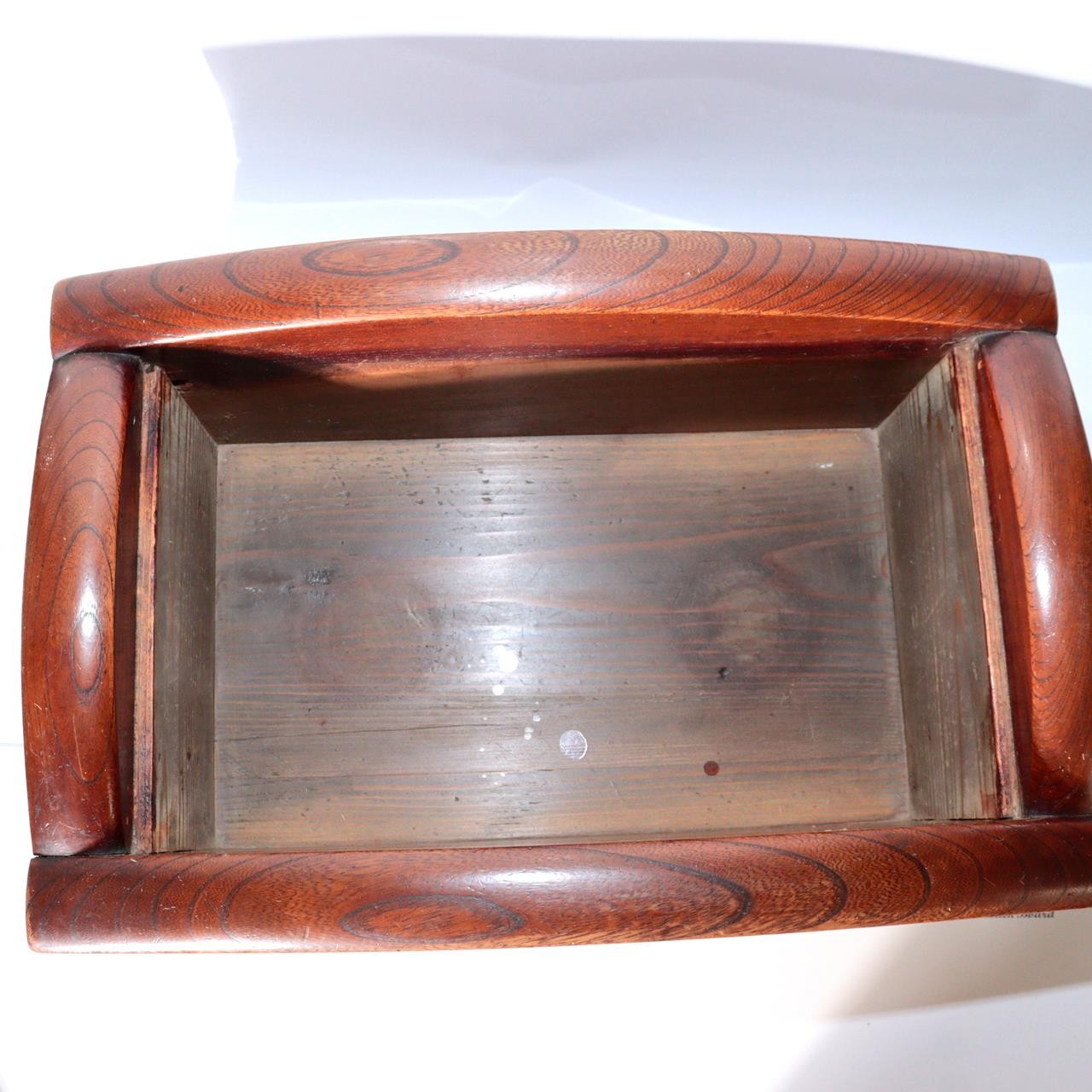 Antique Japanese Zelkova Wood Tabako bon Smoking Box Large WO6226