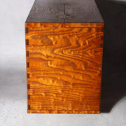 Fine Japanese Haribako - Rare "Tamamoku" Burl & Tiger Grain Wood Sewing Box4