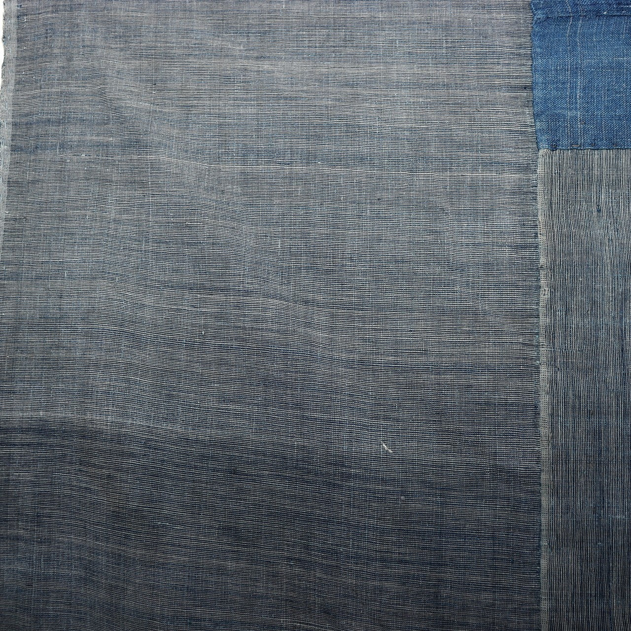 Antique Japanese Boro Indigo Fabric Patchwork Ranru Cotton Textile Rug BRKW16115