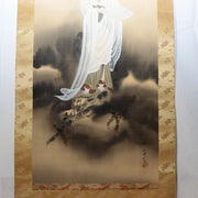 Japanese Hand-painted Silk Hanging Scroll Kakejiku Kannon Dragon Fukai3