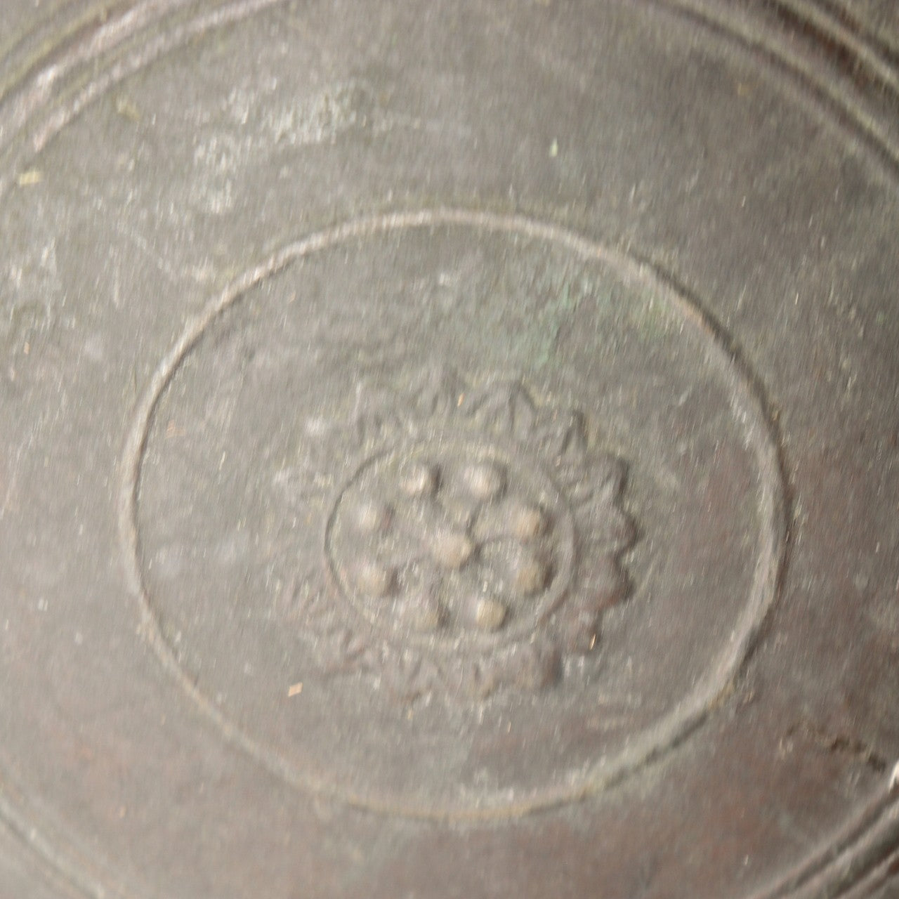 Japanese Antique Bronze Gong Waniguchi Temple Shrine Bell Meiji Era 22cm BOS99820