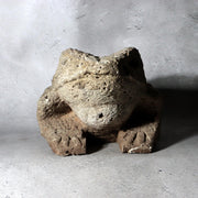 Japanese Carved Porous Stone Frog Sculpture Garden Ornament BT25612