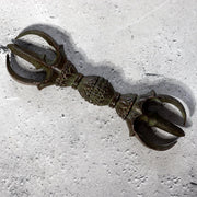 Japanese Brass Sankosho Vajra - Buddhist Ritual Tool 15cm BT22415