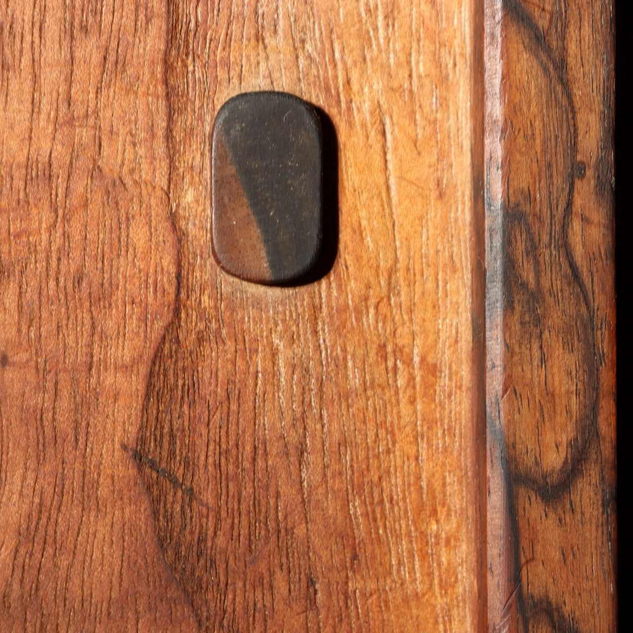 Japanese Antique Cabinet Kotansu Kurogaki Black Persimmon Keyaki Wood Shelf16