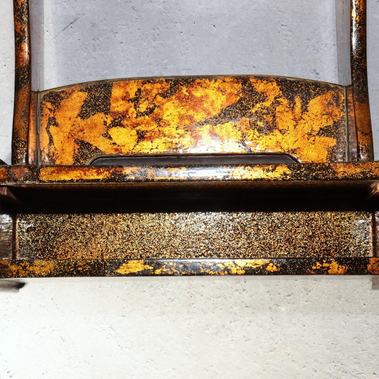 Japanese Wood Lacquer Mini Tanto Sword Stand Katanakake Drawer 25cm WO5545