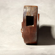 Antique Japanese Bizen Ware Hanging Vase Moon Rabbit Mochi Rare Design Pottery5