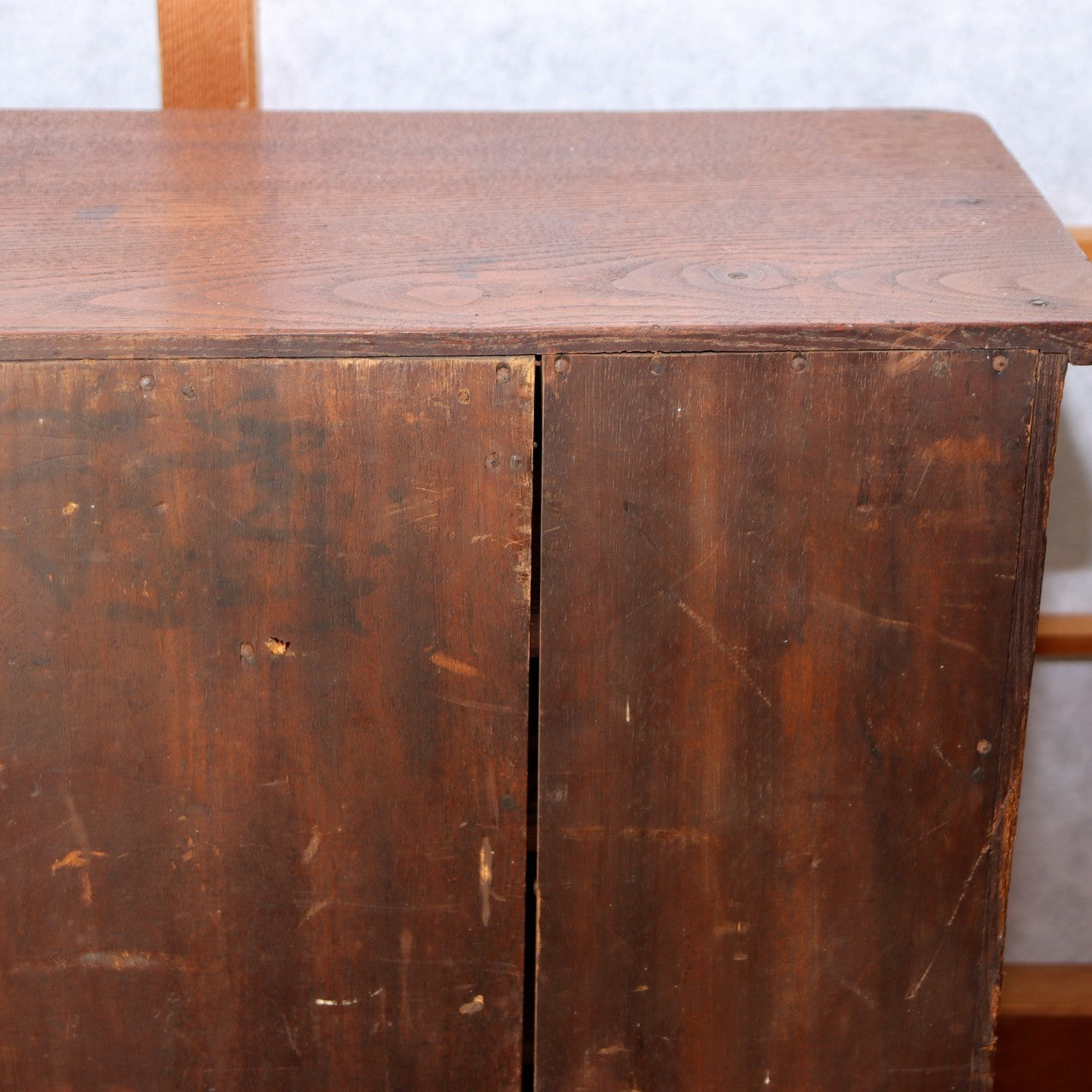 Japanese Antique Cabinet Kotansu Kurogaki Black Persimmon Keyaki Wood Shelf4