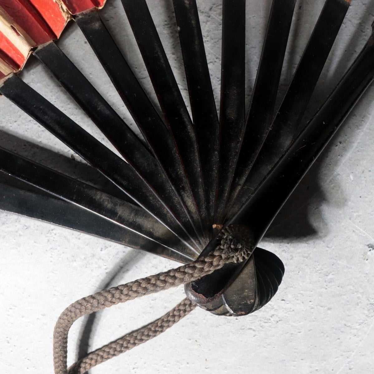 Antique Edo Japanese Iron Gunsen War Fan Big Dipper Sun Kamon Samurai BOSa773