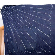 Japanese Fan patterm Vintage Sashiko Fabric Aizome Furoshiki embroidery Boro4