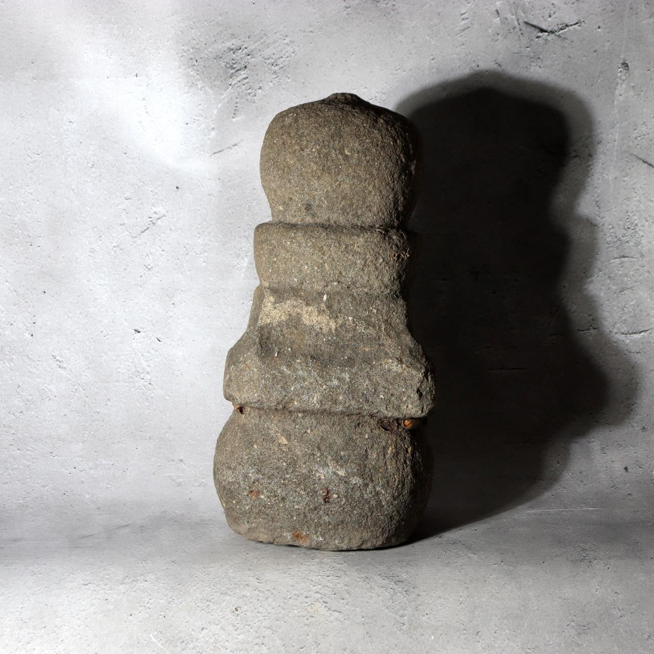 Antique Japanese Stone Gorinto Five-Element Pagoda Edo Period Maritime Shells2