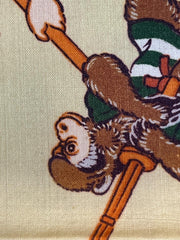 Vintage Japanese Silk Kofu Fabric Rare Pattern Kendo Military Dog Yabane BRKW18711
