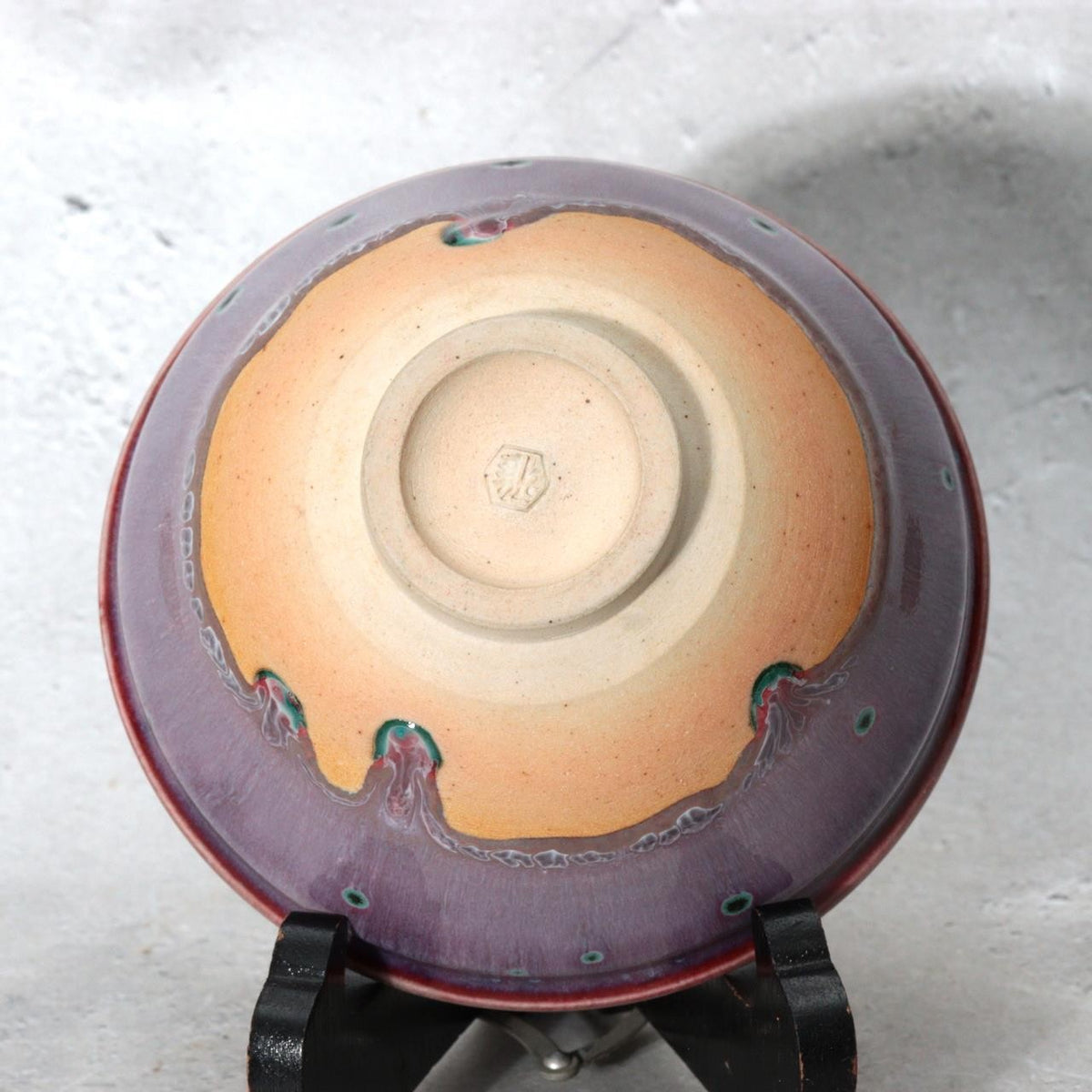 Japanese Kujaku Peacock Tenmoku Matcha Tea Bowl Chawan Matsuyama Gaei Box5