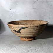 Antique Japanese E-Karatsu Chawan Tea Bowl Edo Period Kintsugi Repair Wooden Box2