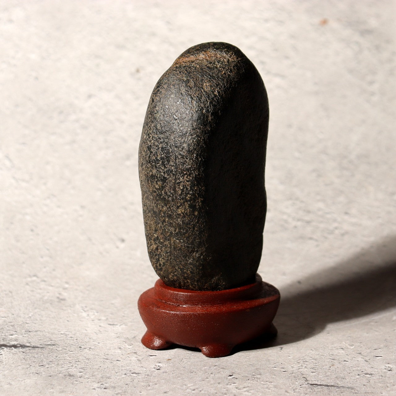 Japanese Suiseki Viewing Stone Genkai Jizo Buddha Figure 1976 Signed Daiza SS2237