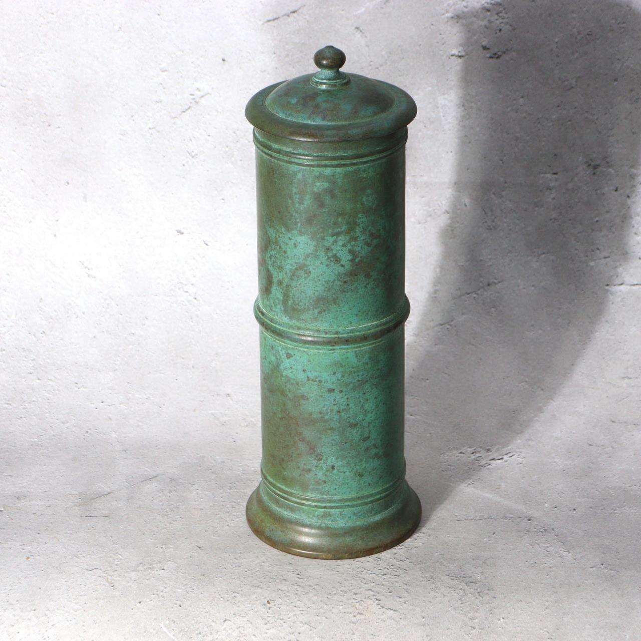 Japanese Kotou Bronze Vase Kurose Soko Buddhist Kyozutsu Sutra Container BV7534