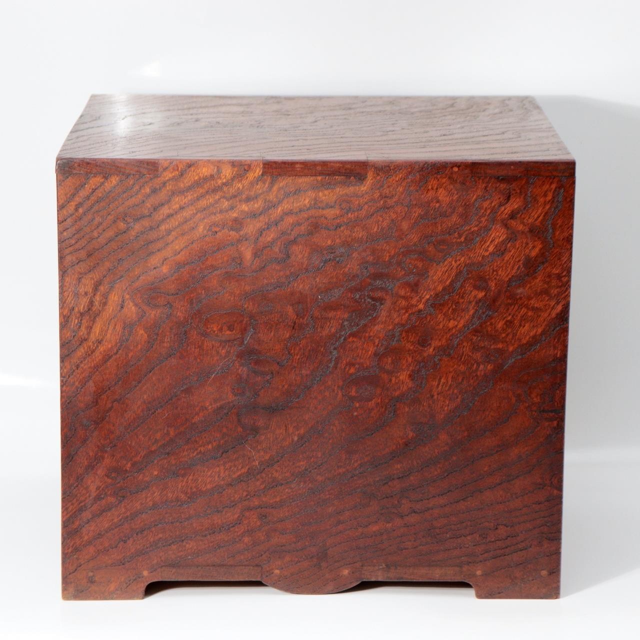 Taisho Showa Japanese Tamamoku Wood Small Chest Ko-dansu Inkstone Drawer WO6307