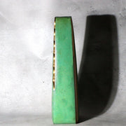Vintage Japanese Bronze Vase Hassho Neya Churyoku Green Patina with Daiza3