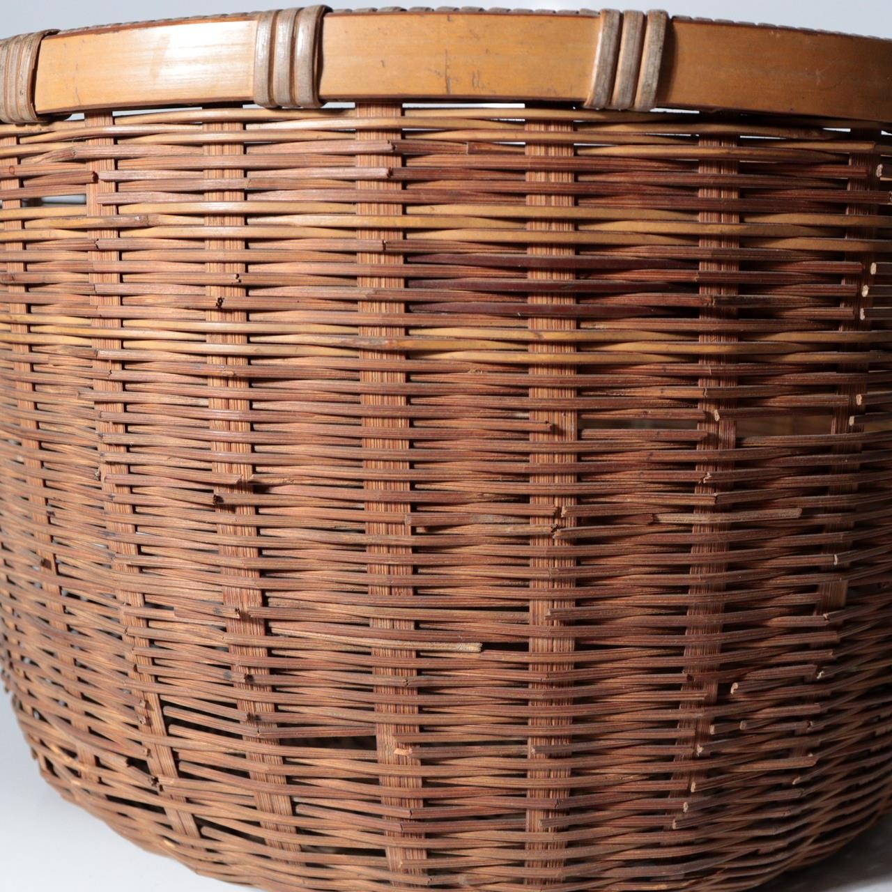 Vintage Japanese Folk Craft Bamboo Woven Basket Collection Set of 8 WO63919