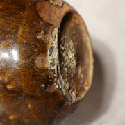 Antique Early Joseon Dynasty Iron Glaze Tokkuri Sake Bottle Brown Pottery KRS17911
