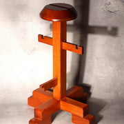 Vintage Japanese Wooden Kabuto Samurai Helmet Display Stand Armor Base WO5401