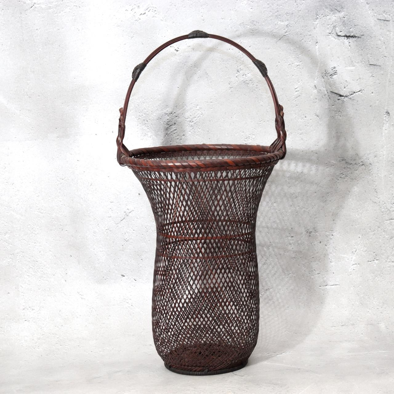 Japanese Woven Bamboo Flower Basket Chikusen Hanakago WO6152