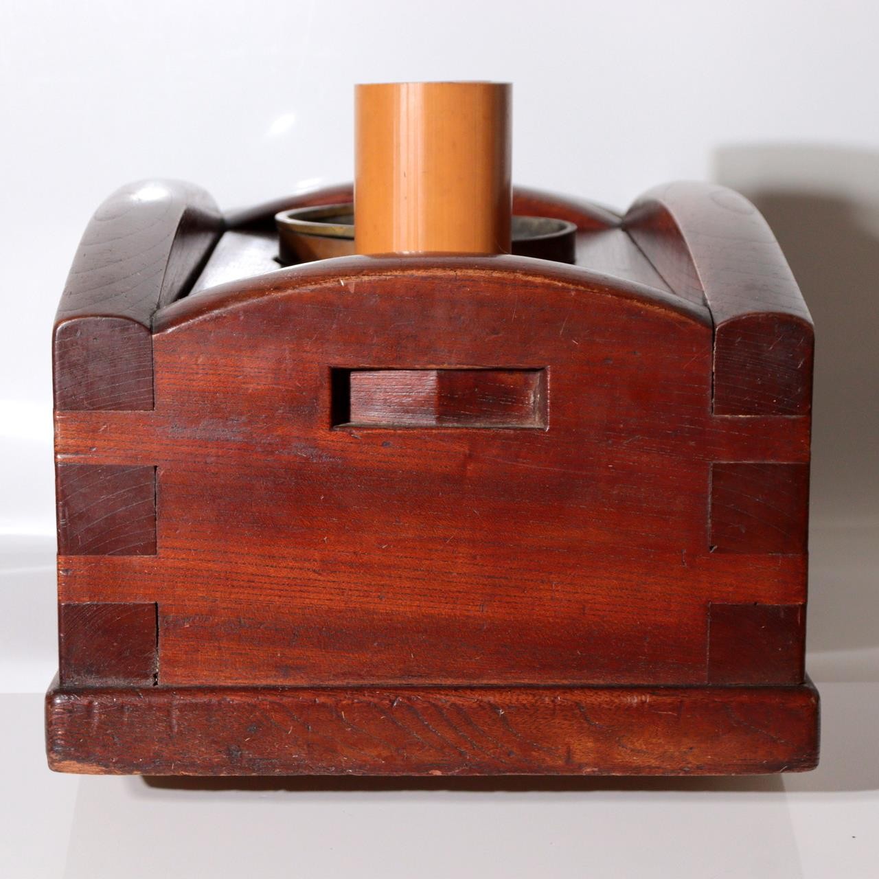 Antique Japanese Zelkova Wood Tabako bon Smoking Box Large WO6227