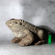 Japanese Carved Porous Stone Frog Sculpture Garden Ornament BT2562