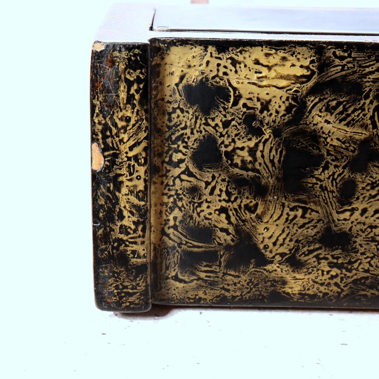 Japanese Wood Lacquer Mini Tanto Sword Stand Katanakake Drawer 25cm WO55411