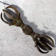 Japanese Brass Sankosho Vajra - Buddhist Ritual Tool 15cm BT2240