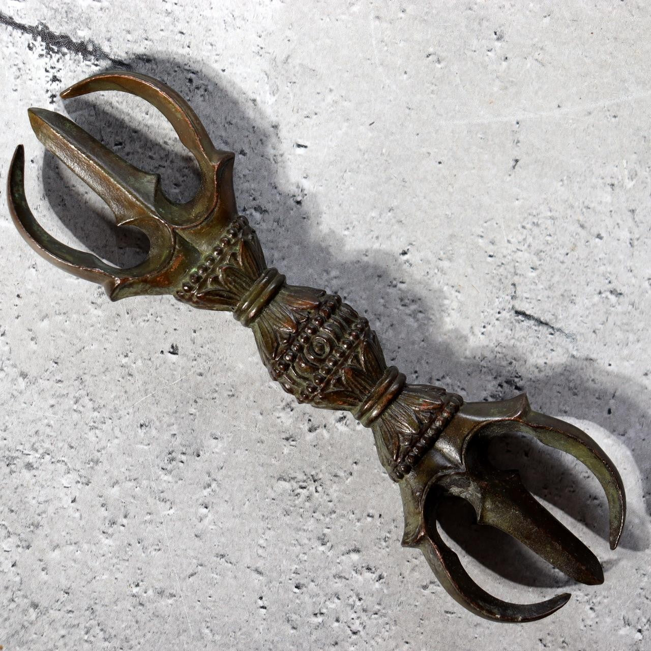 Japanese Brass Sankosho Vajra - Buddhist Ritual Tool 15cm BT2240